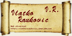 Vlatko Rauković vizit kartica